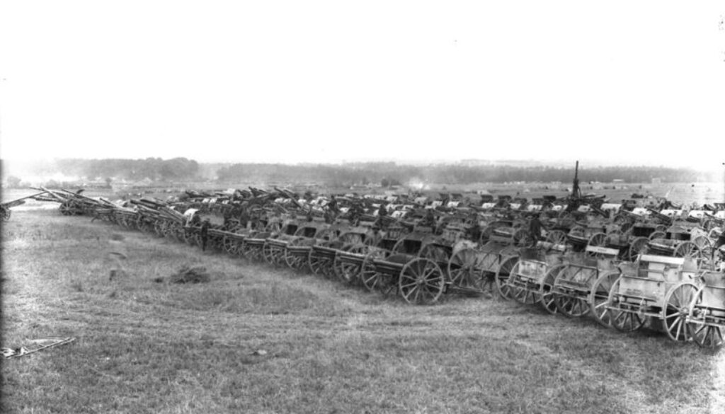 124_Guns captured by Canadians [over 150 in number] Advance East of Arras. Sept. 1918.